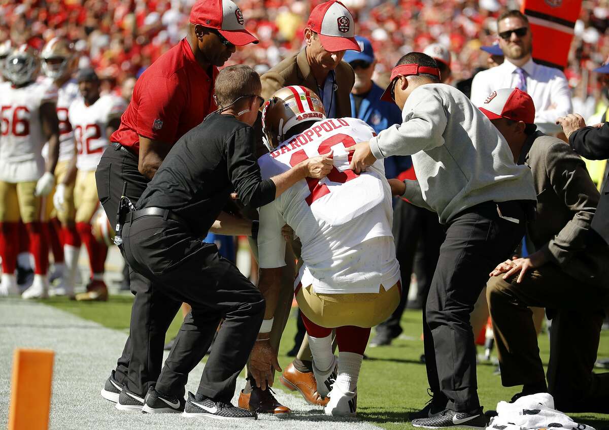 49ers QB Jimmy Garoppolo sidelined by ankle injury for second