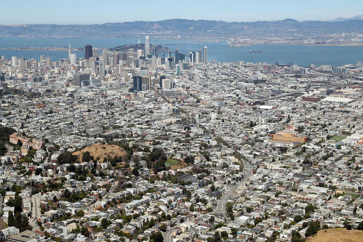 San Francisco skyline from Sutro Tower in San Francisco, Calif. on Monday, July 9, 2018.