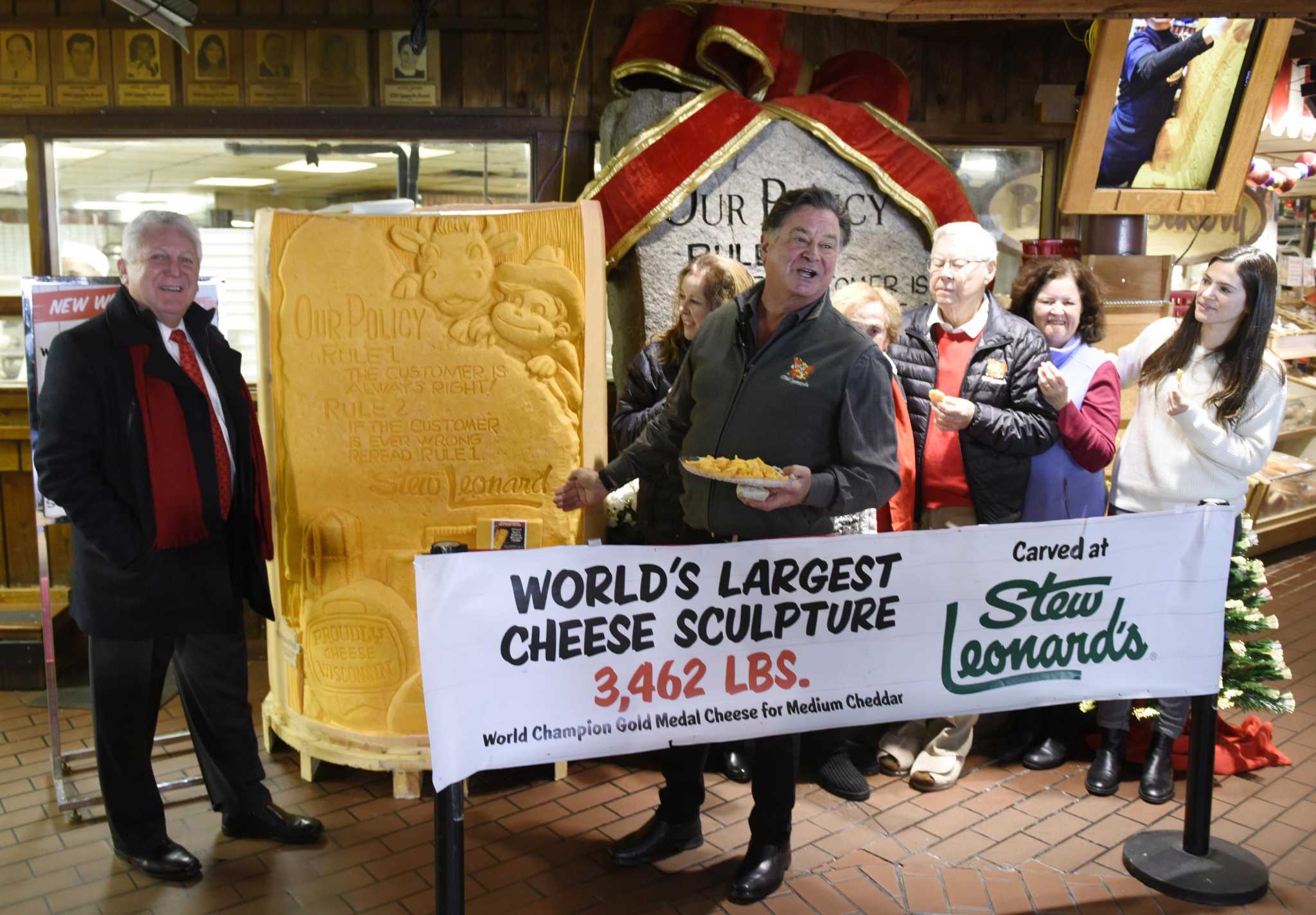 World’s biggest block of cheddar looking sharp at Stew’s