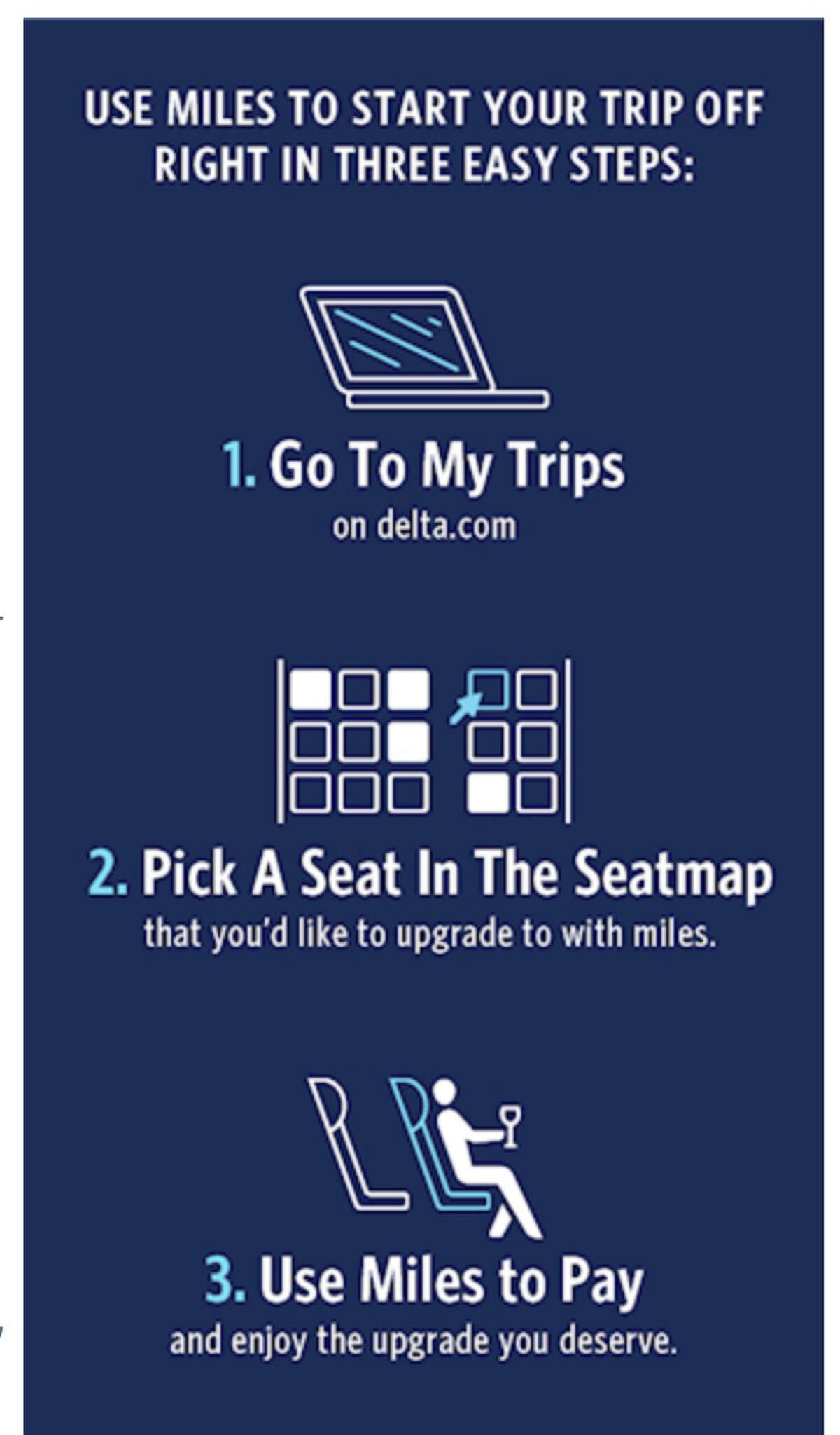 Delta’s new mileage upgrade option