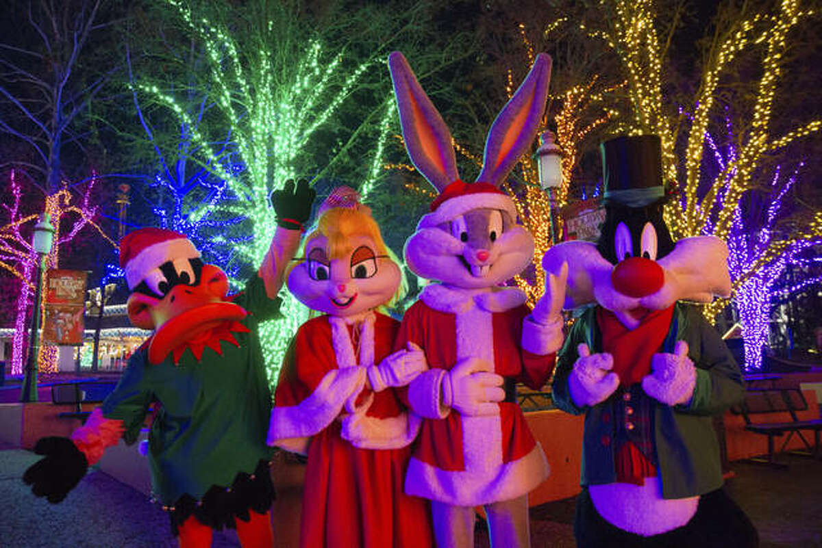 Six Flags Holiday In The Park Looney Tunes characters