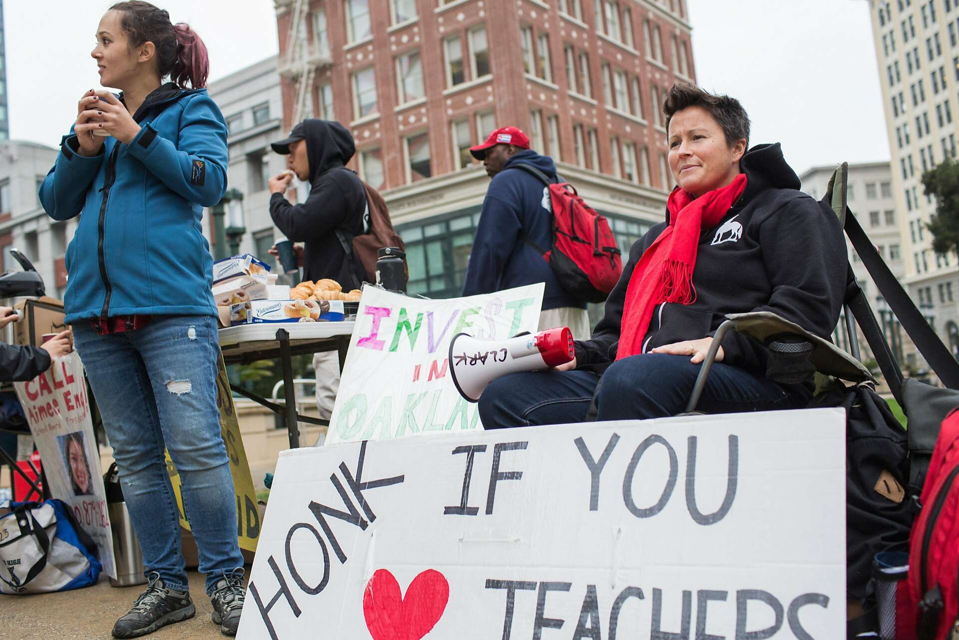Oakland High teachers walk out to protest pay; district considers ...