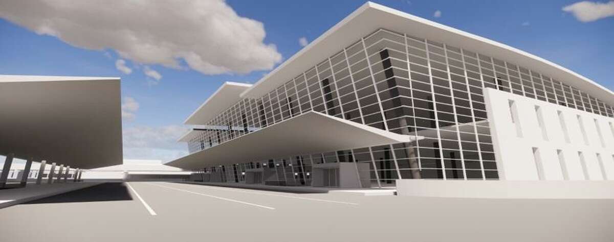 Pictured is a rendering of the redeveloped Mickey Leland International Terminal at Bush Intercontinental Airport. The project will, essentially, combine Terminal D and Terminal E, with passengers arriving and departing from what is now Terminal E.
