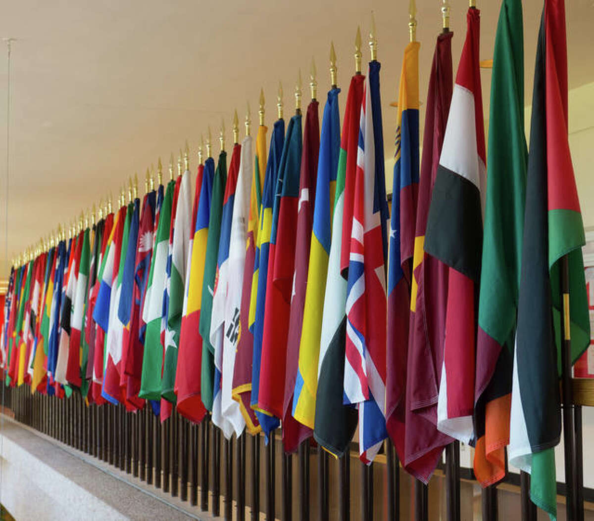 International flags at SIUE