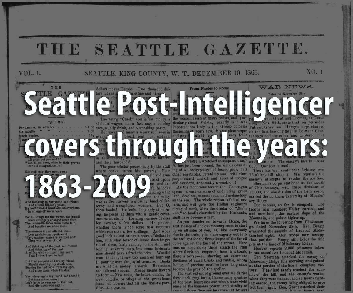 Take a journey with us through the Seattle's history with a look at the Seattle Post-Intelligencer's historic front pages.