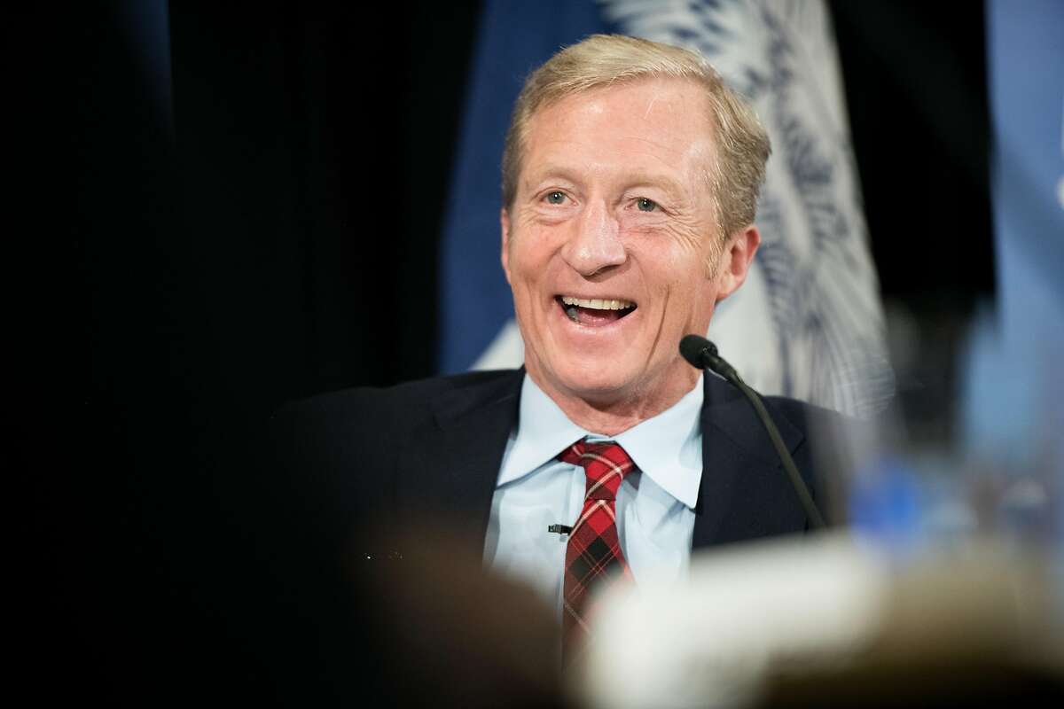 CHARLESTON, SC - DECEMBER 04: Anti-Trump Billionaire Tom Steyer hosts a town hall meeting on December 4, 2018 in Charleston, South Carolina. Steyer, founder of NextGen America and Need to Impeach, is testing the waters for a 2020 presidential run. (Photo by Sean Rayford/Getty Images)