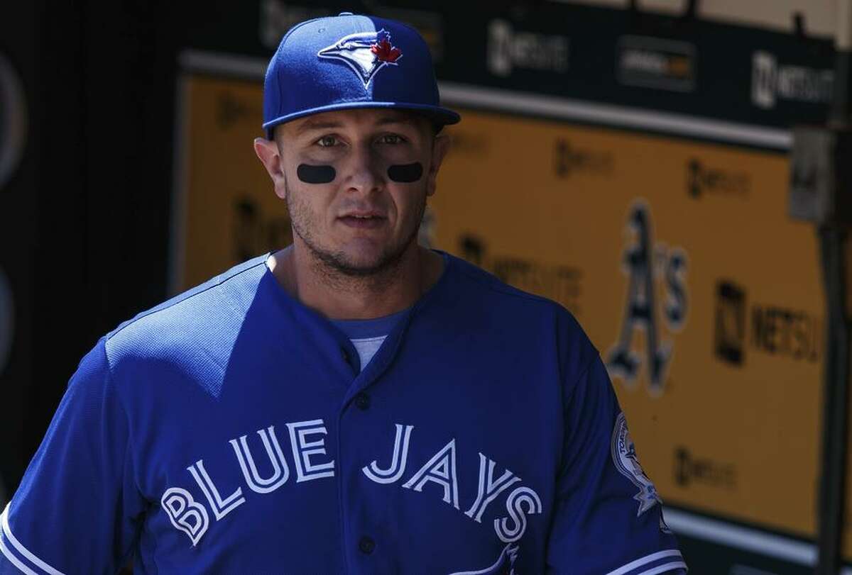 Troy Tulowitzki #2 of the Toronto Blue Jays stands in the dugout before the game against the Oakland Athletics at the Oakland Coliseum on July 17, 2016 in Oakland, California. The Toronto Blue Jays defeated the Oakland Athletics 5-3.