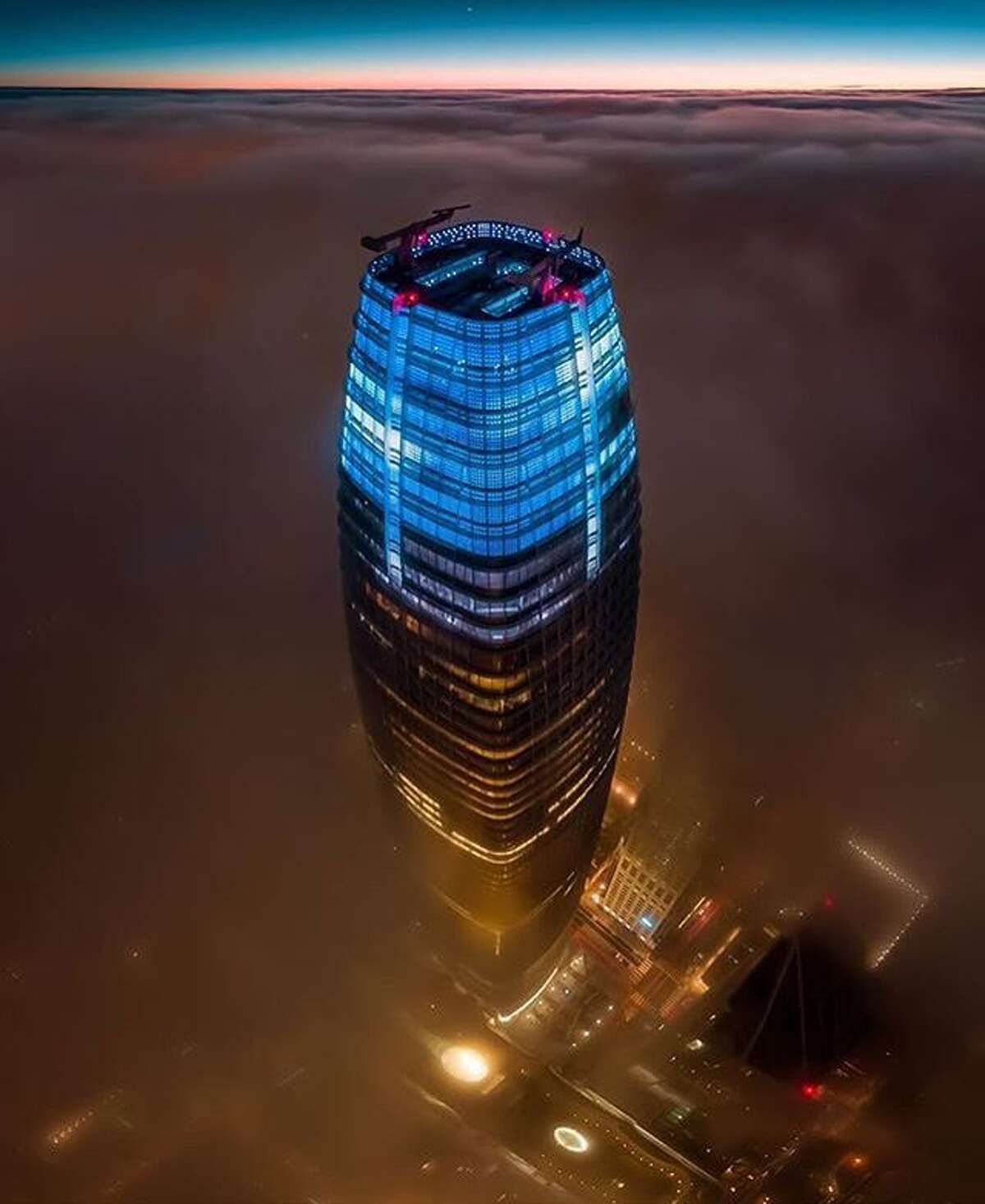Above the Salesforce Tower by @streets.win