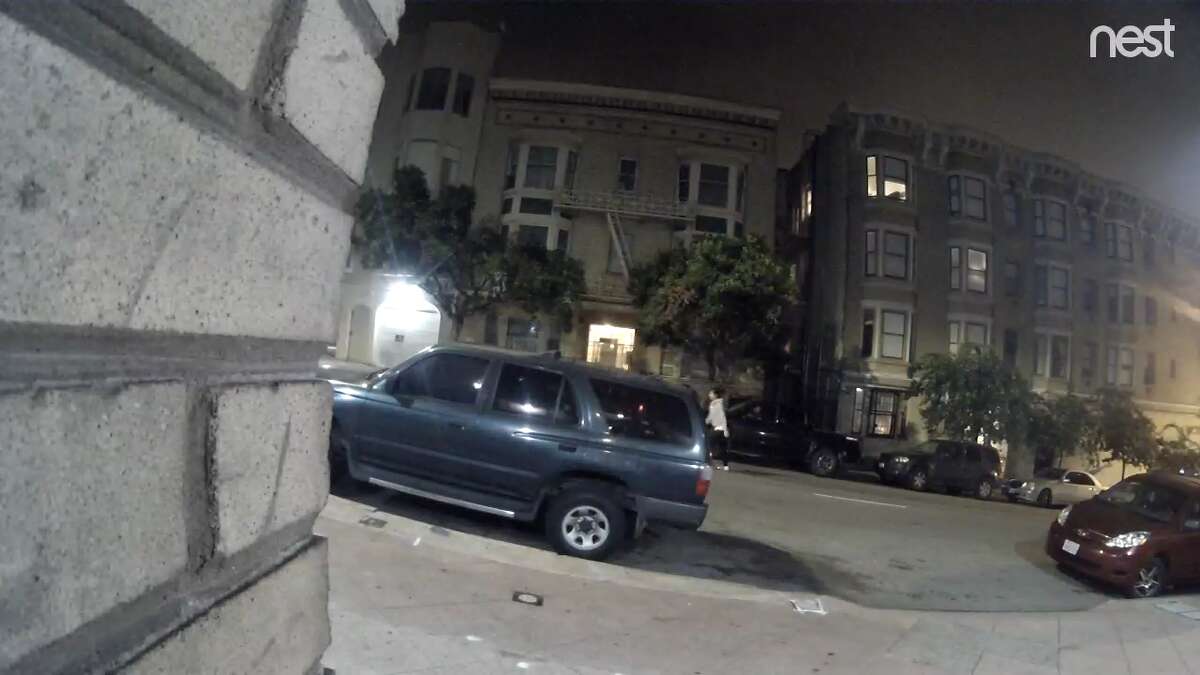 The San Francisco Police Department has released this video of an alleged hit-and-run driver (in grey sweat shirt) on Wednesday, Dec. 12, 2018. A 58-year-old woman was struck and killed while crossing the street around 3:25 a.m. at the intersection of Bush and Leavenworth streets.