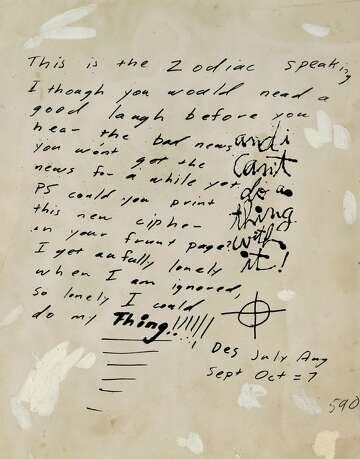 Zodiac Killer letters sent to the San Francisco Chronicle photo 1
