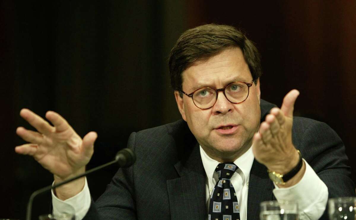 William Barr, shown in 2003, was attorney general under President George H.W. Bush. MUST CREDIT: Bloomberg photo by Chris Kleponis