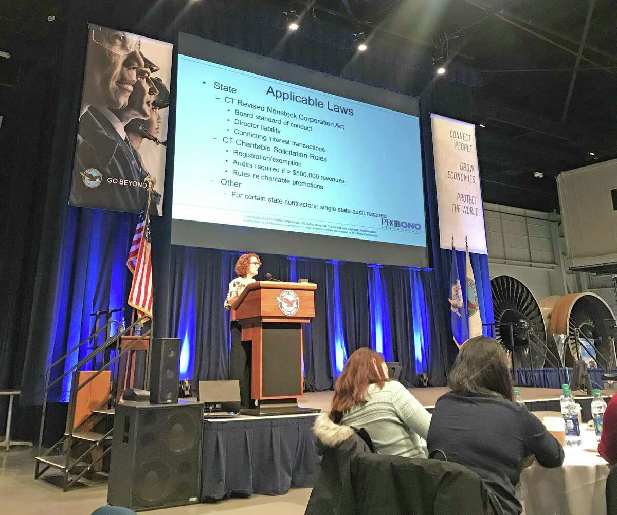 The Middlesex United Way's Nonprofit Leadership and Board Development event was held at the Pratt & Whitney Hangar/Museum in East Hartford Nov. 30.