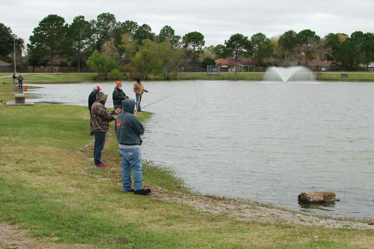 Pasadena park’s pond being stocked with trout for winter fishing