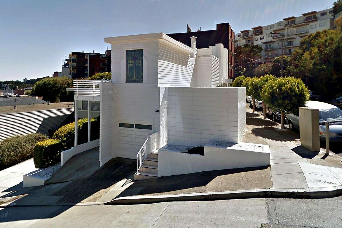 Google street view of the Largent House designed by Richard Neutra at 49 Hopkins Avenue from 2014