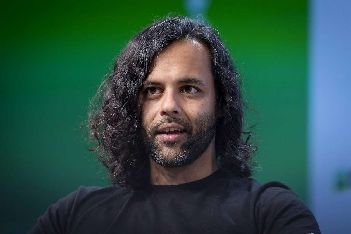 Baiju Bhatt, co-founder and co-chief executive officer of Robinhood Financial LLC, speaks during the TechCrunch Disrupt 2018 summit in San Francisco, California, U.S., on Thursday, Sept. 6, 2018. TechCrunch Disrupt, the world's leading authority in debuting revolutionary startups, gathers the brightest entrepreneurs, investors, hackers, and tech fans for on-stage interviews. Photographer: David Paul Morris/Bloomberg