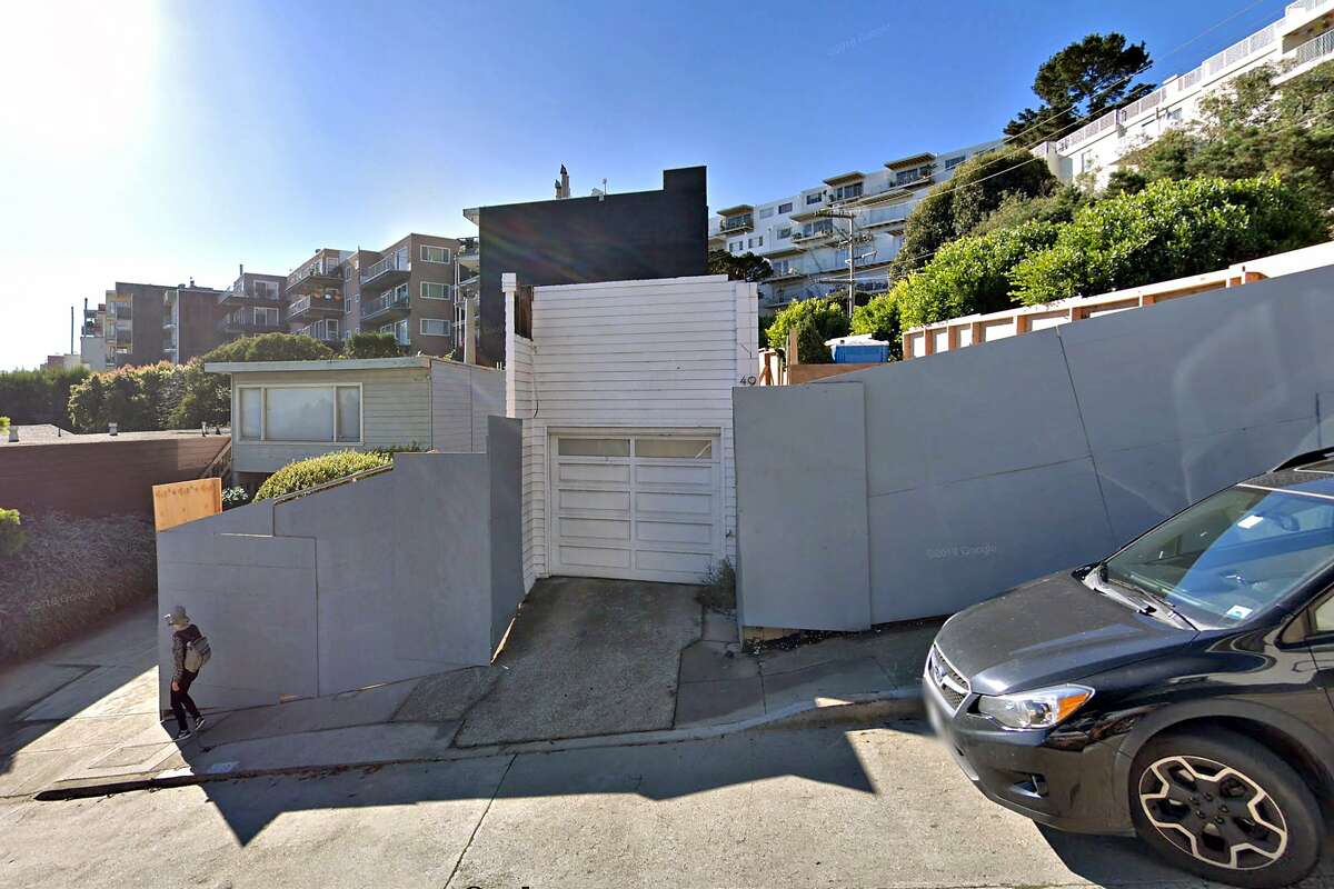 Google street view of the Largent House designed by Richard Neutra at 49 Hopkins Ave. in San Francisco from 2017. A Twin Peaks property owner has appealed a San Francisco Planning Commission ruling that he must build an exact replica of the 1935 home designed by famed modernist Richard Neutra that previously occupied the site.