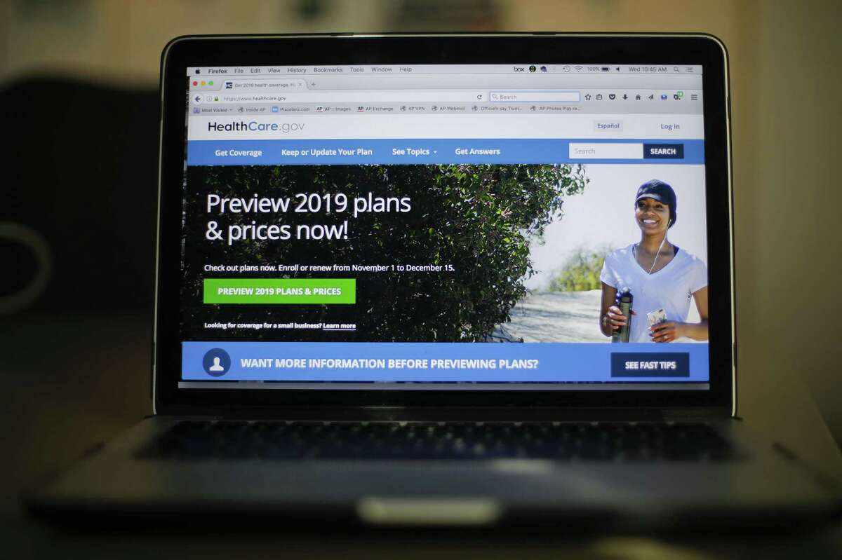 The HealthCare.gov website is photographed in Washington, Wednesday, Oct. 31, 2018. Health insurance sign-ups for the Affordable Care Act are down with just a few days left to enroll in most states, even though premiums are stable, consumers have more choice, and millions of uninsured people can still get financial help. The nations uninsured rate could edge up again. (AP Photo/Pablo Martinez Monsivais)
