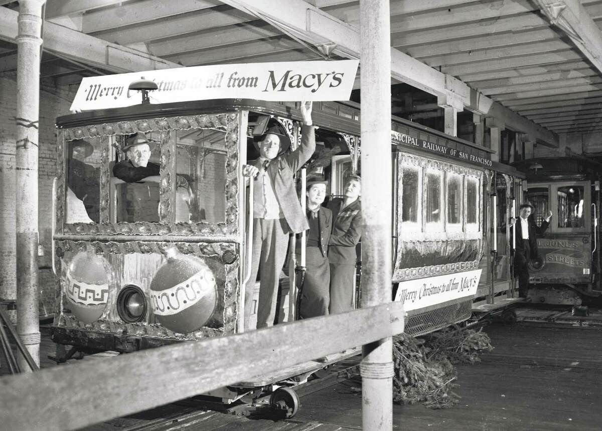 A Macy’s-themed cable car stayed in the barn in December 1951 when a holiday celebration was canceled over a lawsuit.