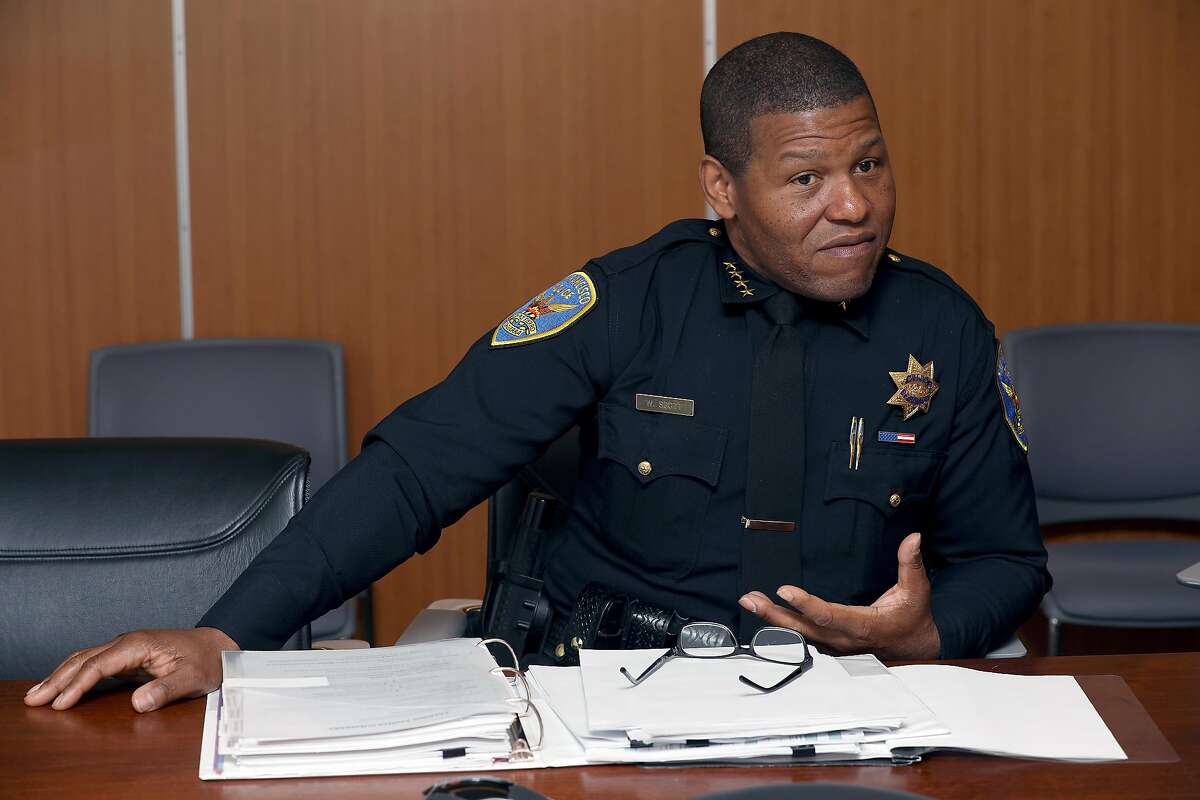 San Francisco police chief Bill Scott discusses end of the year crime statistics at the SFPD headquarters on Thursday, Dec. 13, 2018, in San Francisco, Calif.