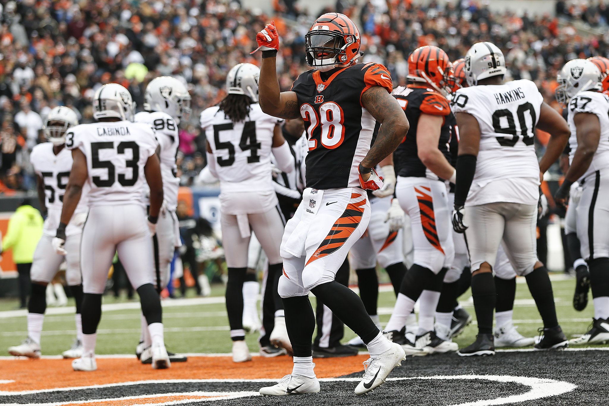 Raiders Stumble Against Bengals, Fall 30-16