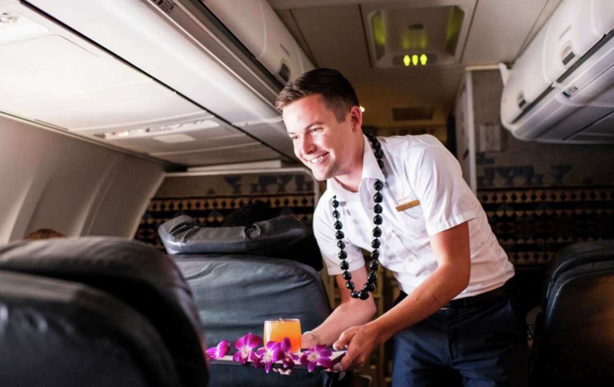 Inflight service on Alaska Airlines includes POG- pineapple, orange and guava juice, a Hawaiian staple