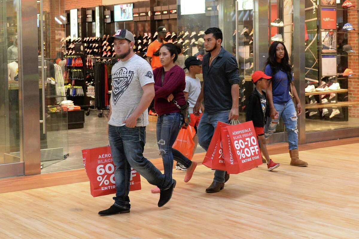 Shoppers look for bargains at the Katy Mills Mall on Black Friday, November 23, 2018.