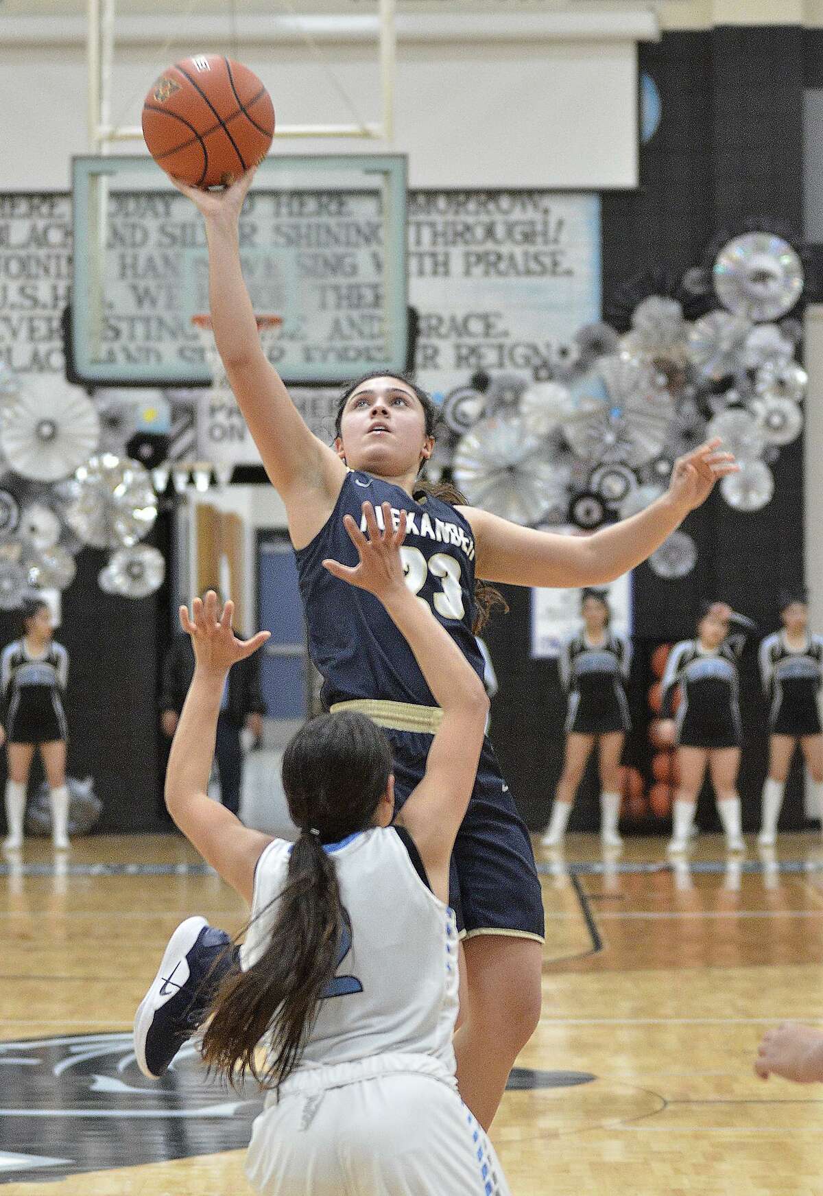 Alyssa Garcia, District 29-6A’s leading scorer at 27 points per game, was held to 16 by United South on Tuesday.