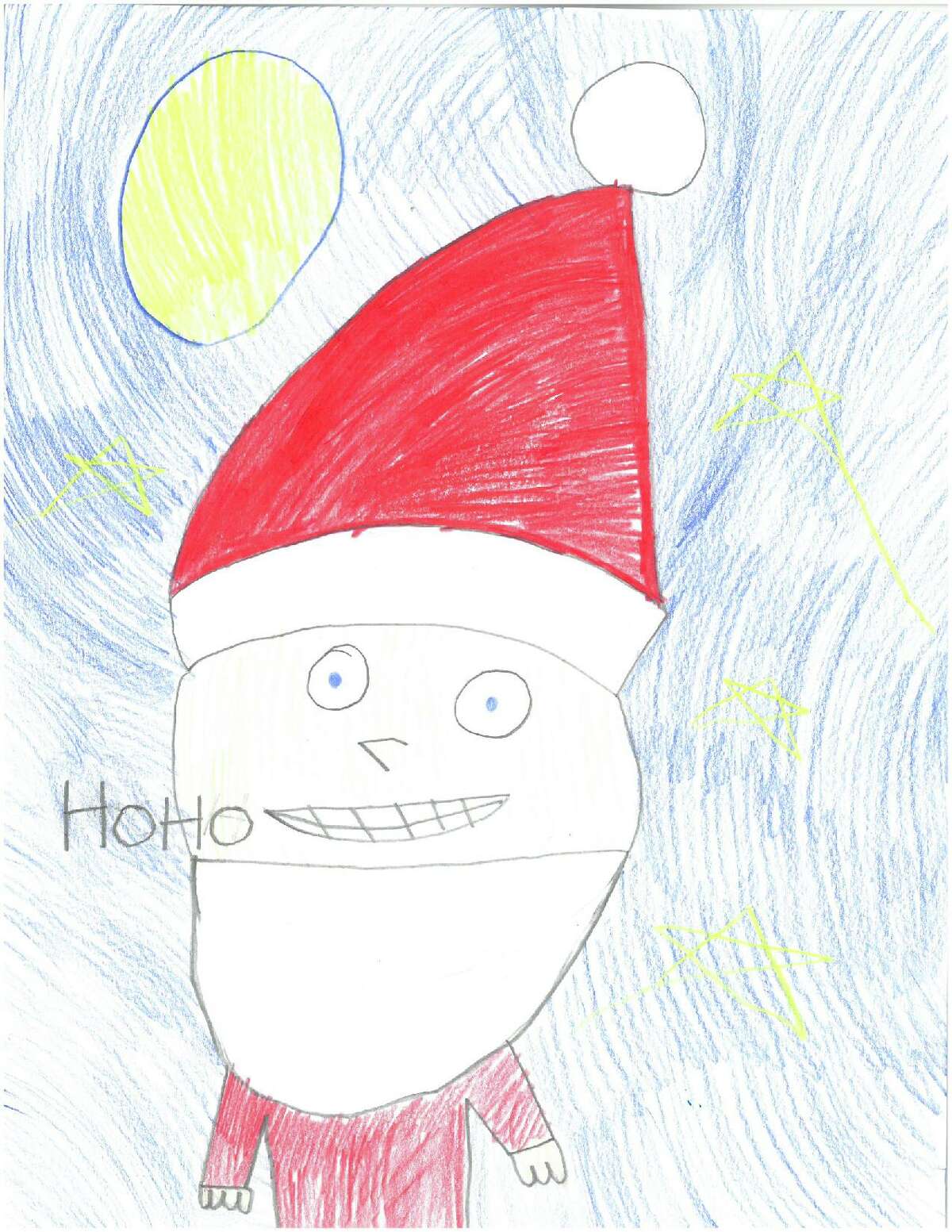 Evelyn Deyoe, of St. Pius X Catholic School, was the 1st grade winner in the 2018 Holiday Card Contest.
