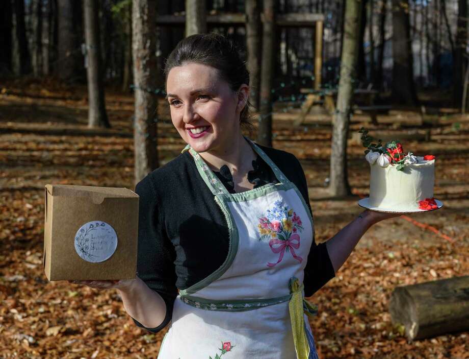 Libby Bellicosa's with her cake products for a photo shoot Tuesday Dec. 4, 2018 in Schenectady, N.Y.  (Skip Dickstein/Times Union) Photo: SKIP DICKSTEIN / 20045624A