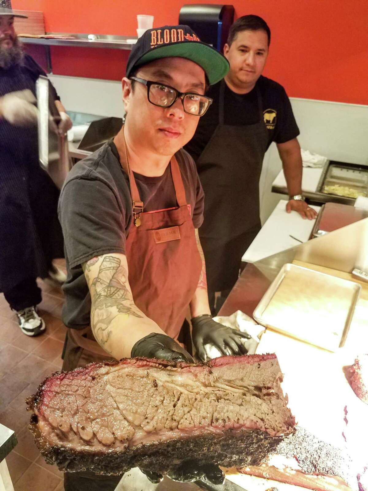 Pitmaster Quy Hoang at Blood Bros. BBQ in Bellaire
