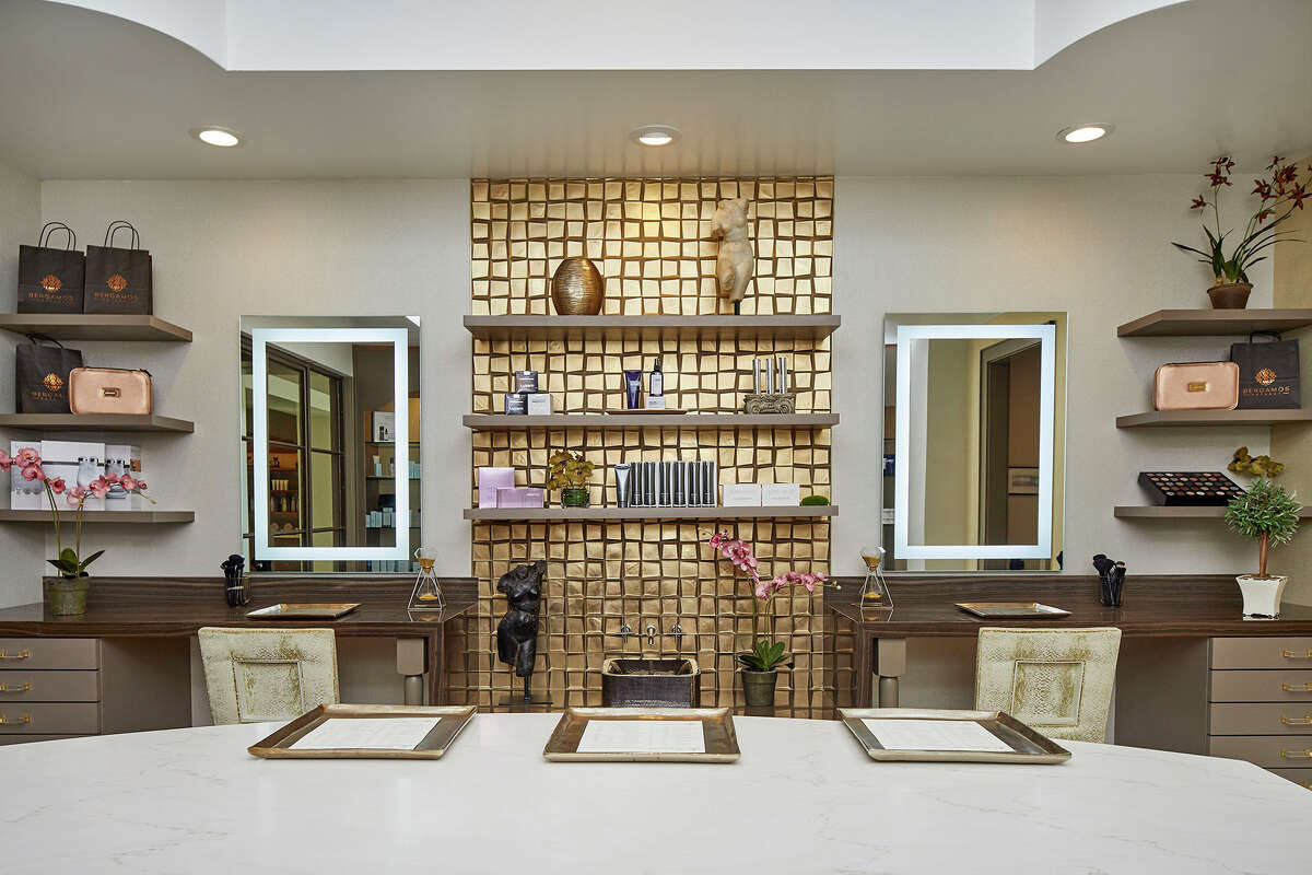 The apothecary at Bergamos Retreat Spa, a 20,000 square-foot day spa in Friendswood. It's owned by Marylyn Reed, the great granddaughter of the late beauty mogul Mary Kay Ash.