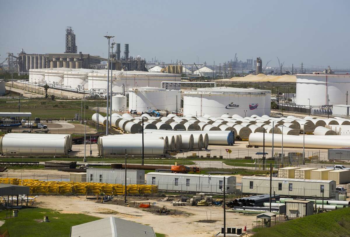 Export facilities along the Texas Gulf Coast, like these storage tanks at the Port of Corpus Christi, could be overwhelmed as new pipelines come online in late 2019 and into 2021 and send crude from the Permian Basin and Eagle Ford gushing to the export market.