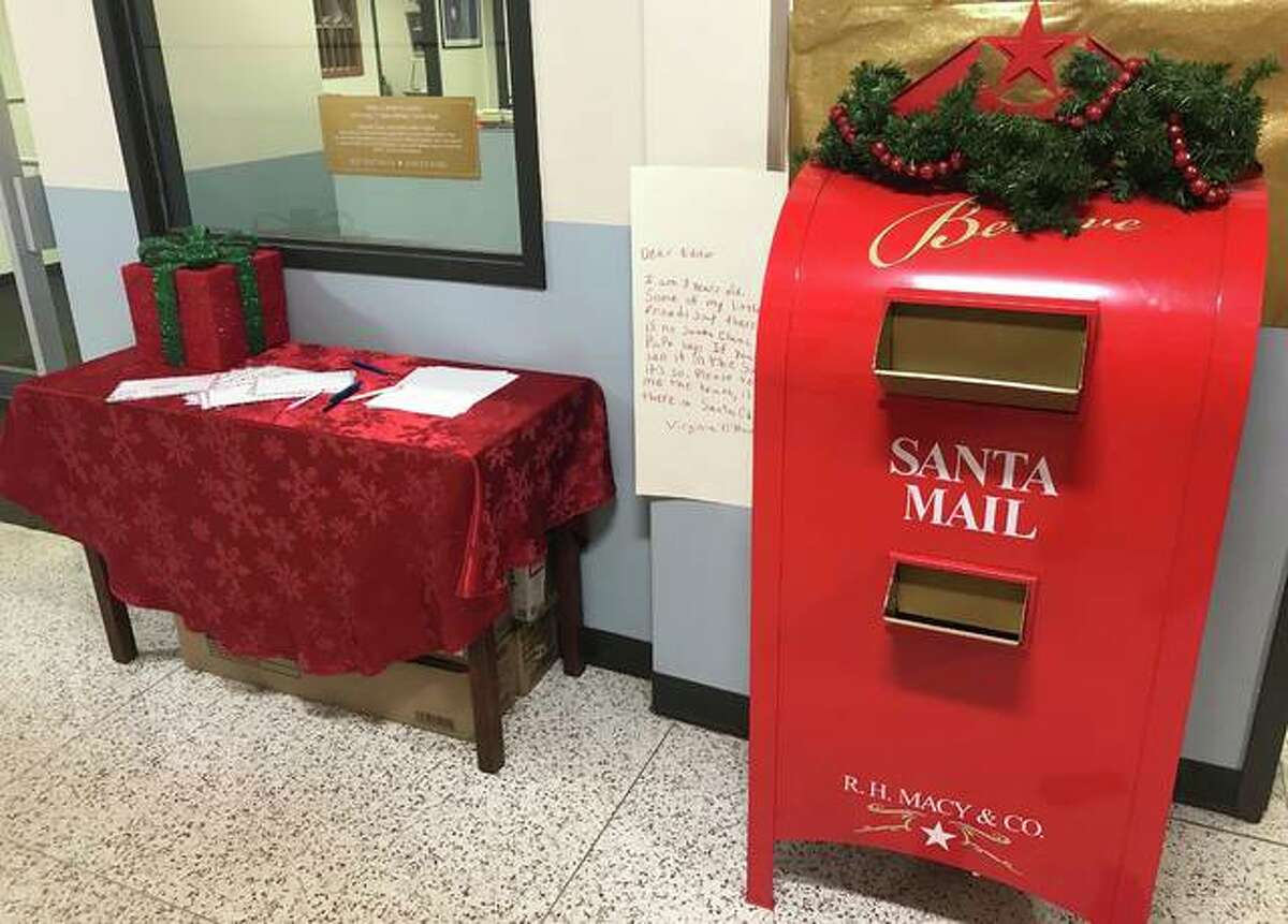 Children at Lewis & Clark Elementary School in Wood River were encouraged to write letters to Santa and drop them in the Macy’s “Santa Mail” mailbox. With every letter submitted, Macy’s promises to donate one dollar to Make-A-Wish for every letter received.