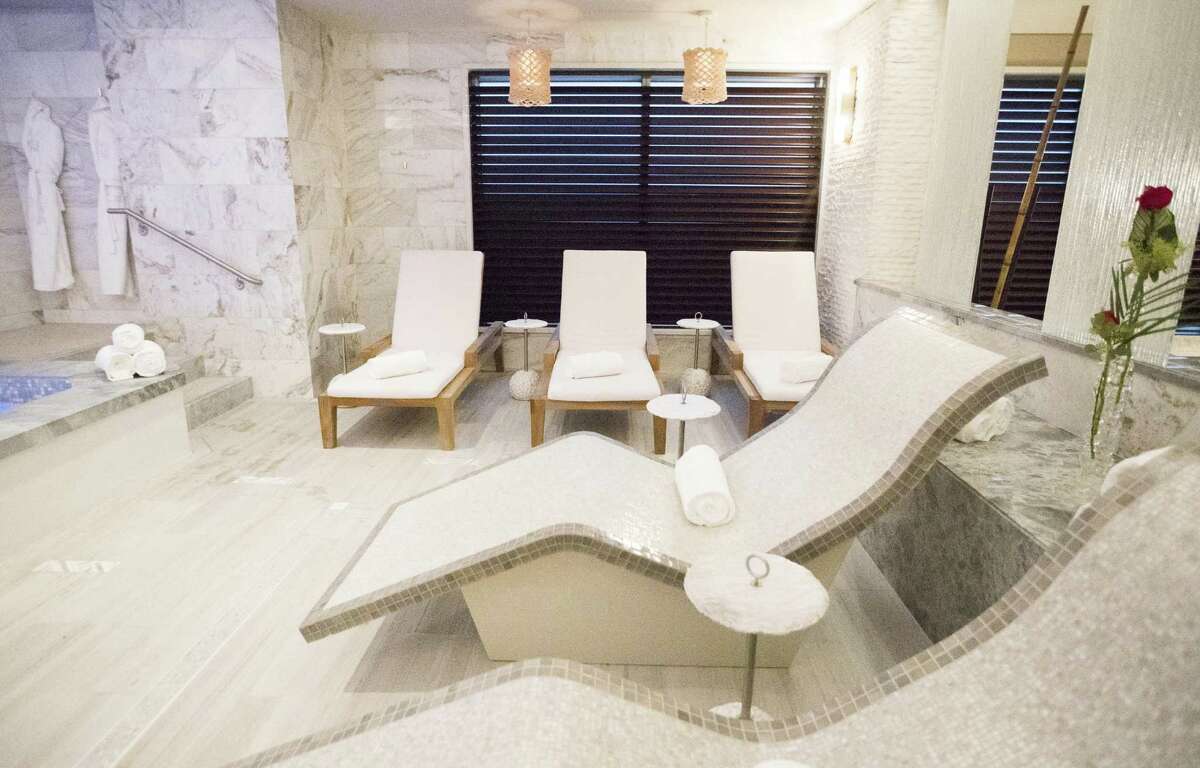 Body-contouring, hot-stoned daybeds are a great way to unwind at The Spa at the Post Oak Hotel.