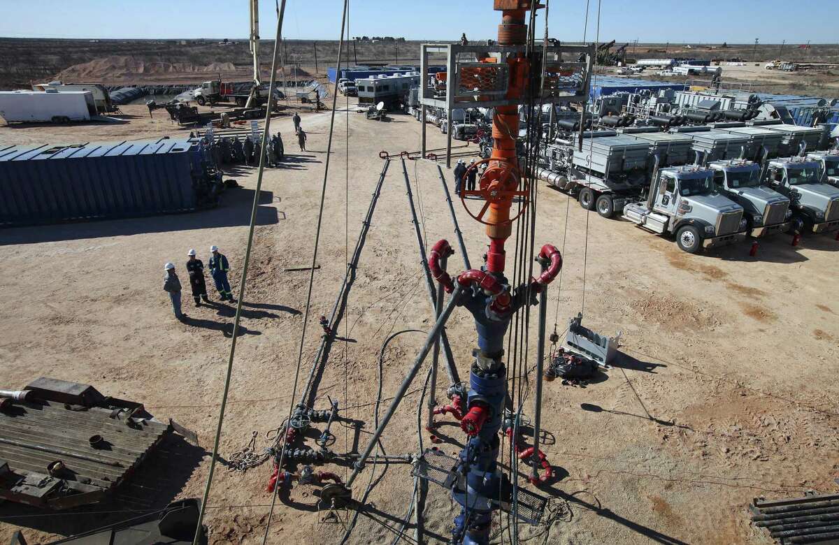 A well is drilled at an Apache Energy site in the Permian Basin in Midland.