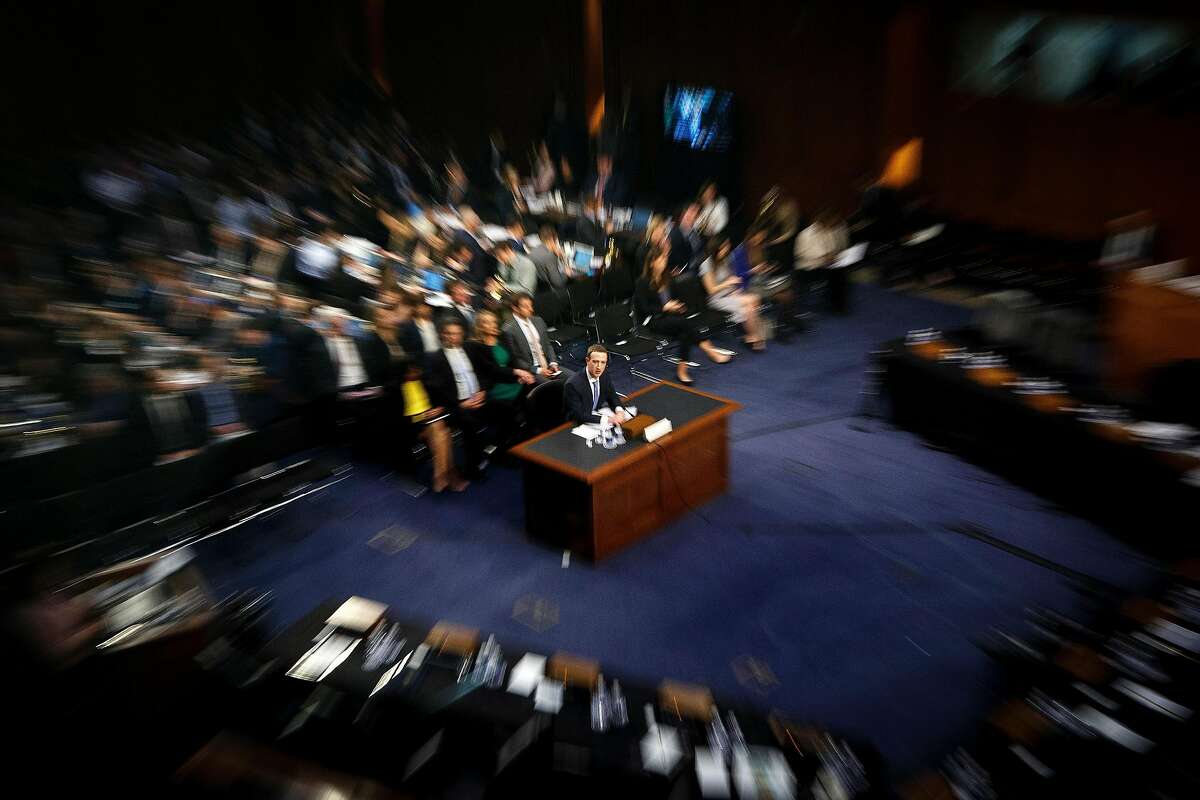 FILE -- Mark Zuckerberg, chief executive of Facebook, testifies to the Senate, on Capitol Hill in Washington, April 10, 2018. In 2011, Facebook agreed to settle charges that it had deceived consumers on privacy. But new problems have resurfaced old concerns. (Tom Brenner/The New York Times)