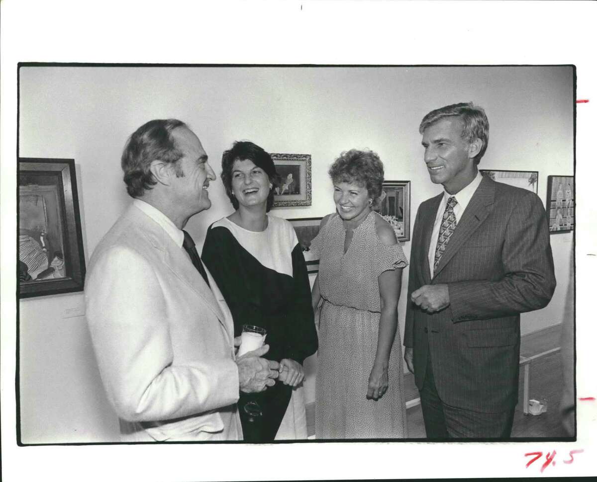 In this undated file photo, Anderson Todd, his daughter Emily Todd, and Mr. and Mrs. Sanford E. McCormick chat at the Contemporary Arts Museum in Houston.