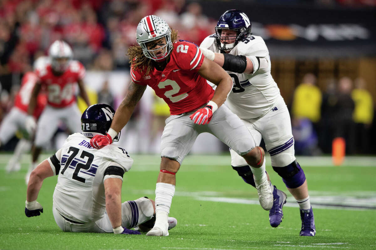 Chase Young, Ohio State DE: "We're looking to close the pocket. He (Jake Browning) definitely will take the ball down and run. So we're just really looking to close the pocket and just contain him. This game is really highly respected, and it's an honor to play in it." (Photo by Zach Bolinger/Icon Sportswire via Getty Images)