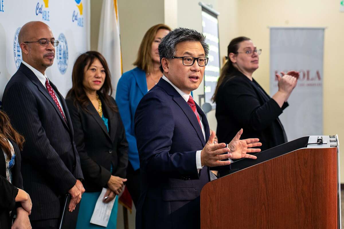 John Chiang, the California state treasurer, during a news conference at Loyola Law School, in Los Angeles, Dec. 19, 2018. California, along with several other states, is starting a savings program for people whose employers don't offer workplace 401(k) accounts or Individual Retirement Accounts. (Monica Almeida/The New York Times)