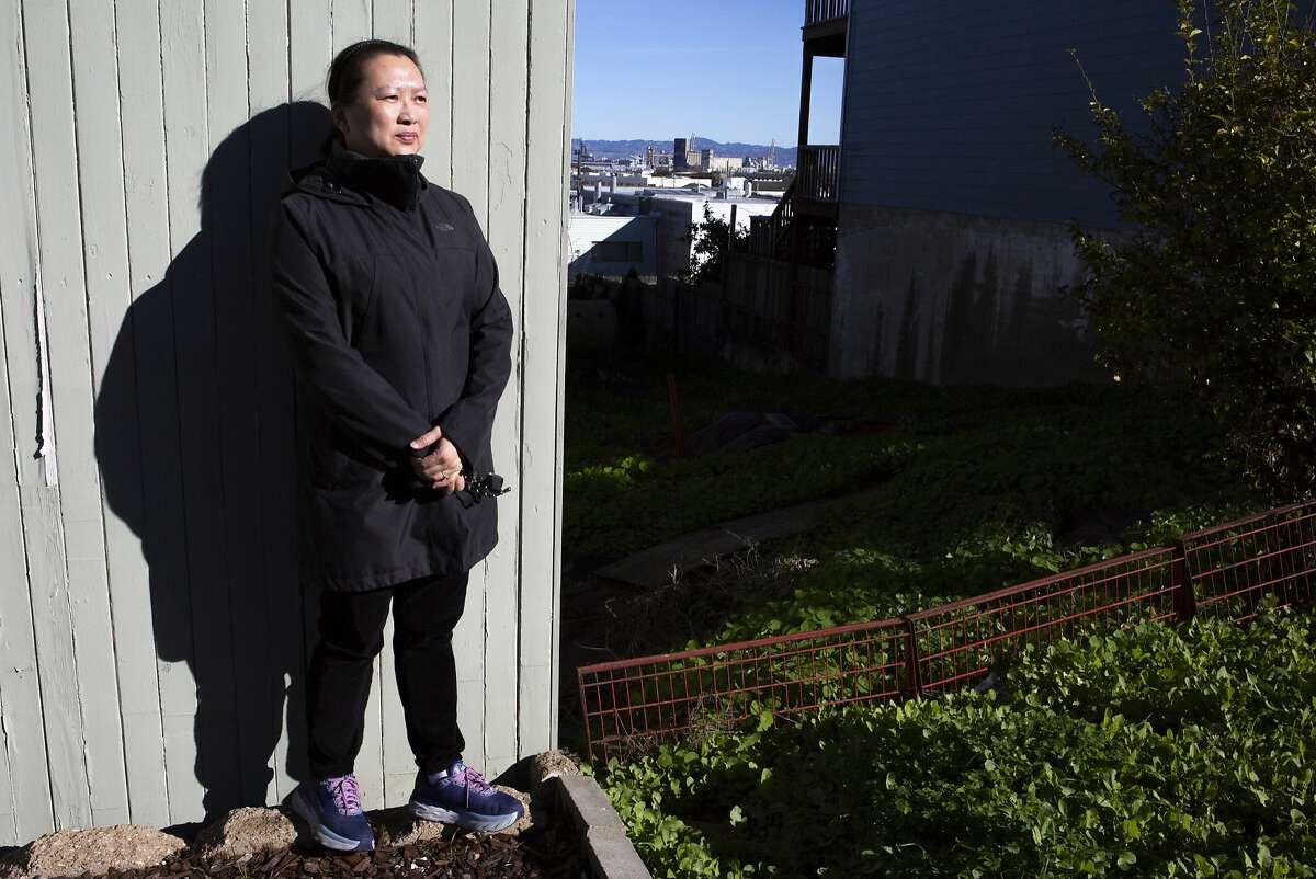 A portrait of Ruobing Zheng outside her home on Thursday, Dec. 27, 2018, in San Francisco, Calif.