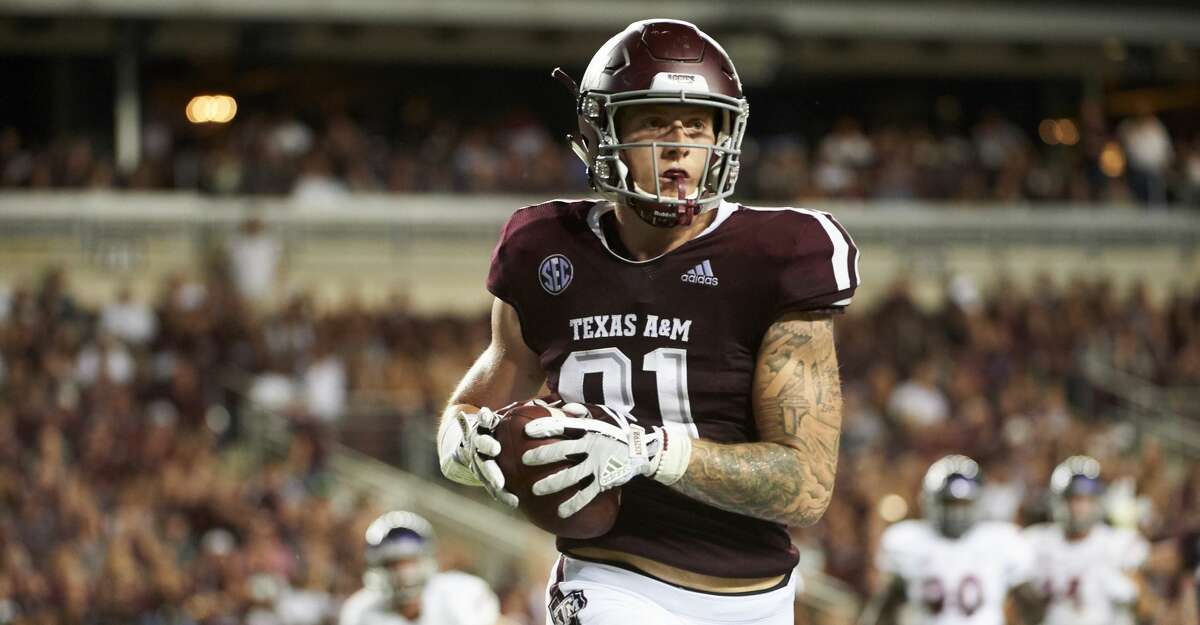 PHOTOS: Top college football coaching candidates  COLLEGE STATION, TX - AUGUST 30: Jace Sternberger #81 of the Texas A&M Aggies scores on a 7 yard touchdown reception against the Northwestern State Demons during the first half of a football game at Kyle Field on August 30, 2018 in College Station, Texas. (Photo by Cooper Neill/Getty Images) >>>Browse through the photos for a look at the top college football coaching candidates ... 
