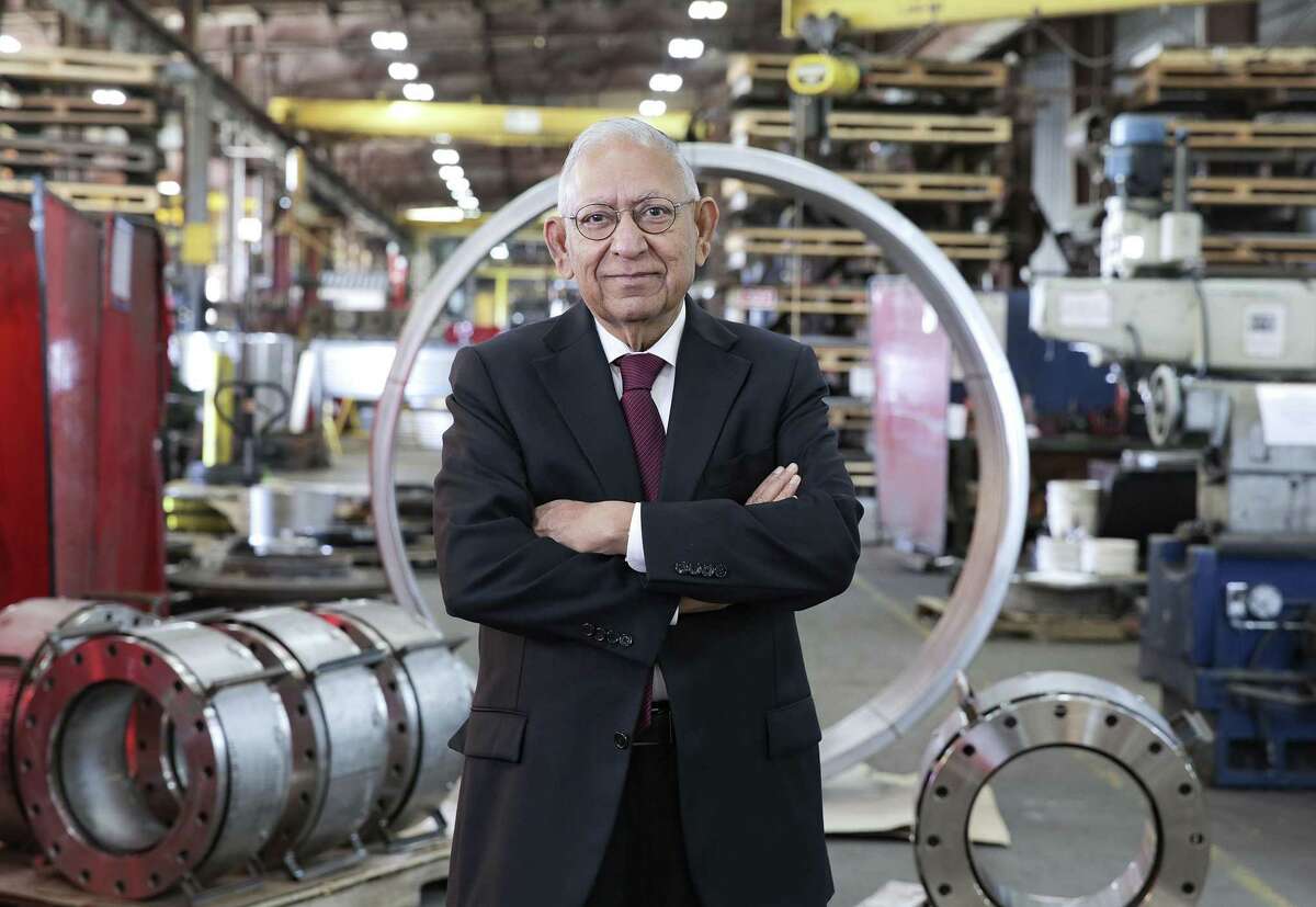 Durga Agrawal, founder and CEO of the Houston company Piping Technology & Products at one of the company's shops on Monday, Dec. 24, 2018 in Houston.