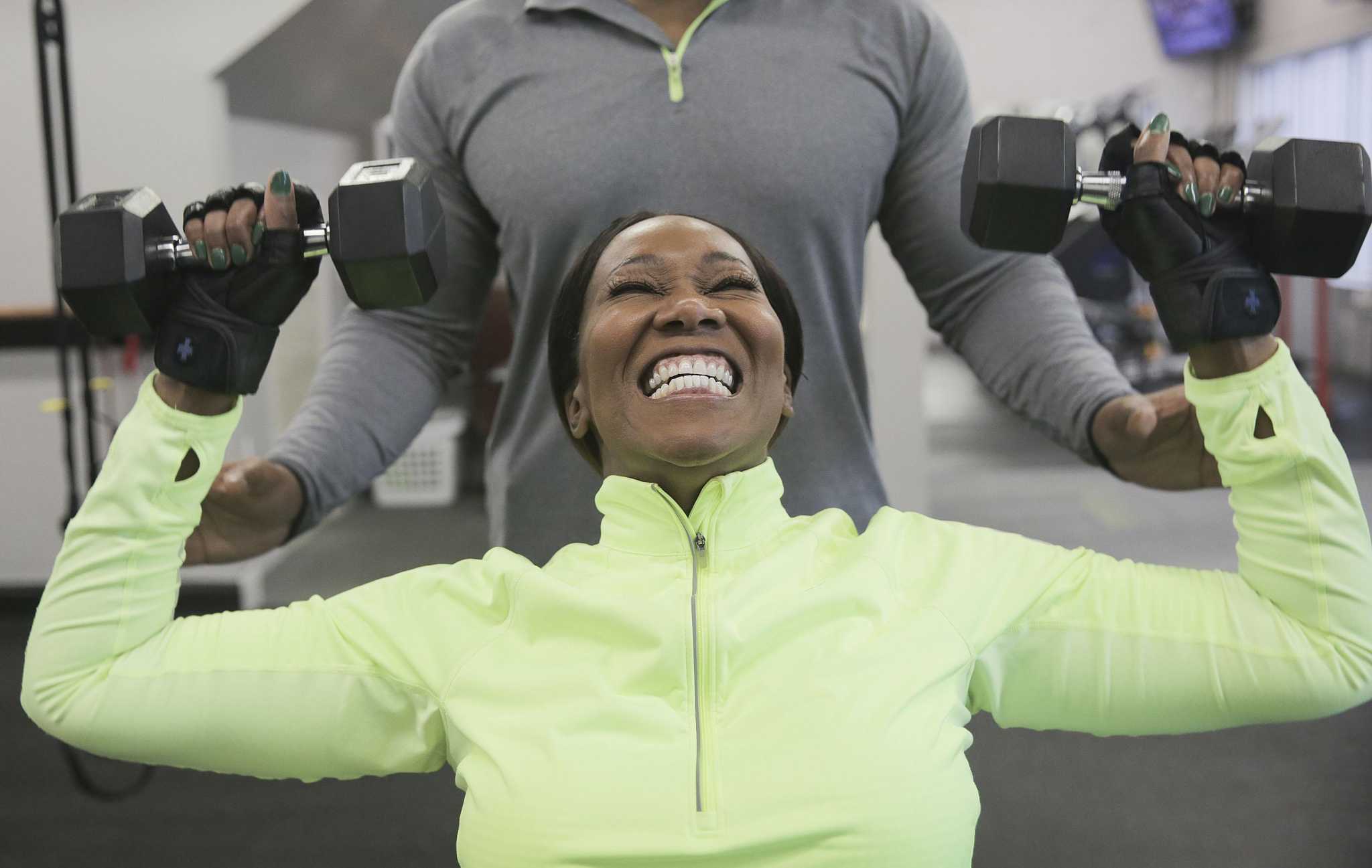 Working out with Yolanda Adams