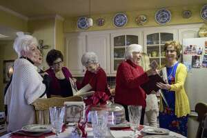 A group of women known as Lucky 13 get together for auld lang syne