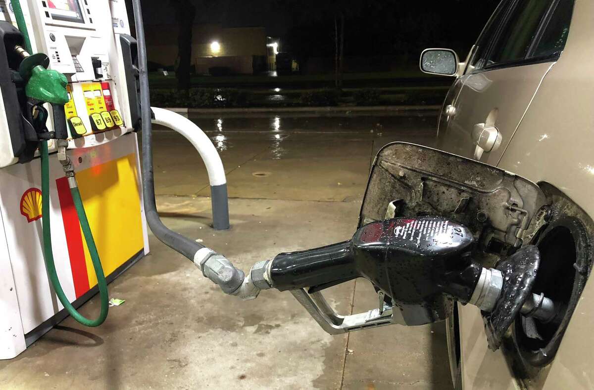 A fill-up at a Shell station in southeast Houston.