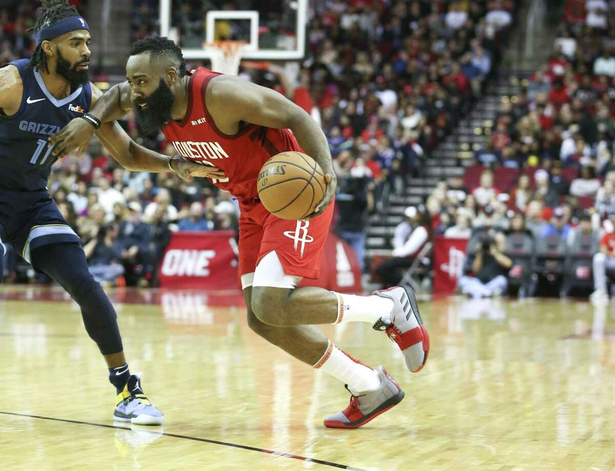 James Harden, driving against Mike Conley of Memphis, has added more workouts to help take his game to an even higher level.