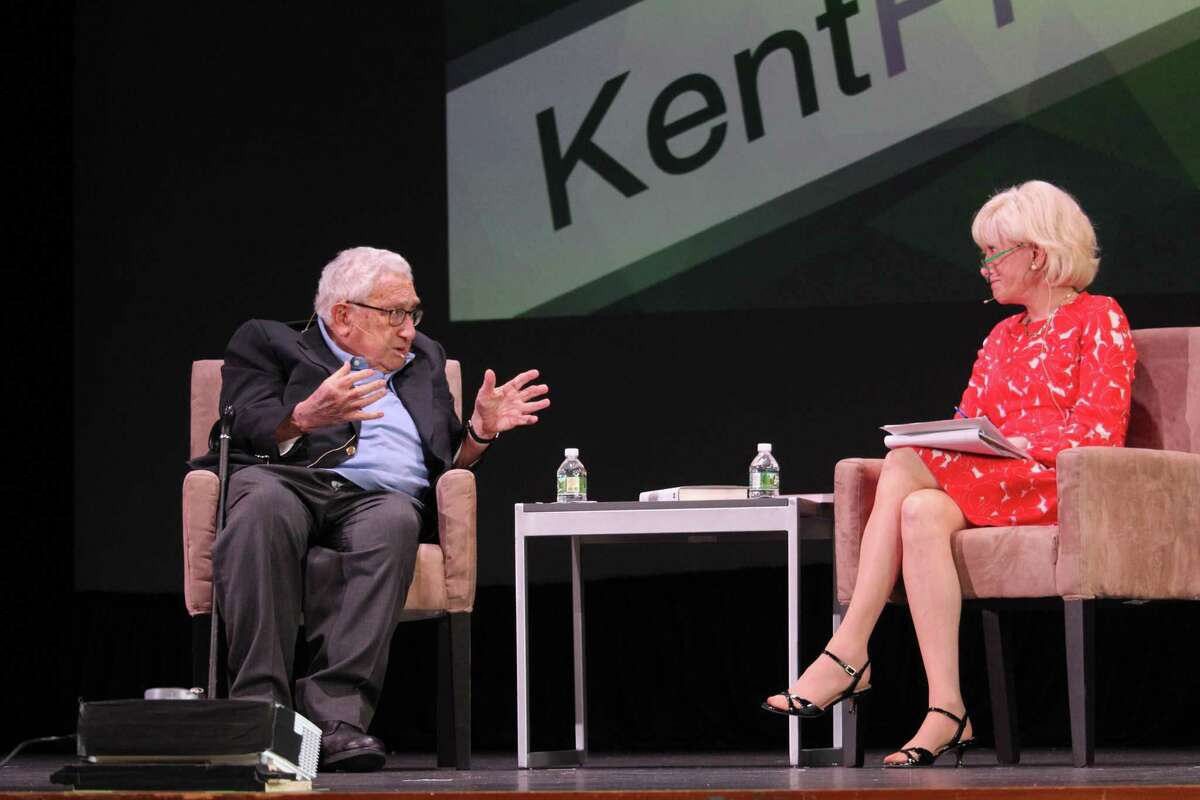 Henry Kissinger talked with Leslie Stahl at KentPresents, an annual conference on ideas.