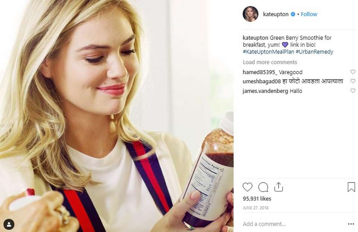 Kate UptonEating plan: Kate Upton Meal Plan for Urban RemedyWhat is it? This three-day meal delivery plan was curated for and by Kate Upton. The menu includes certified organic, non-GMO, gluten free, dairy free and low-glycemic fare. 
