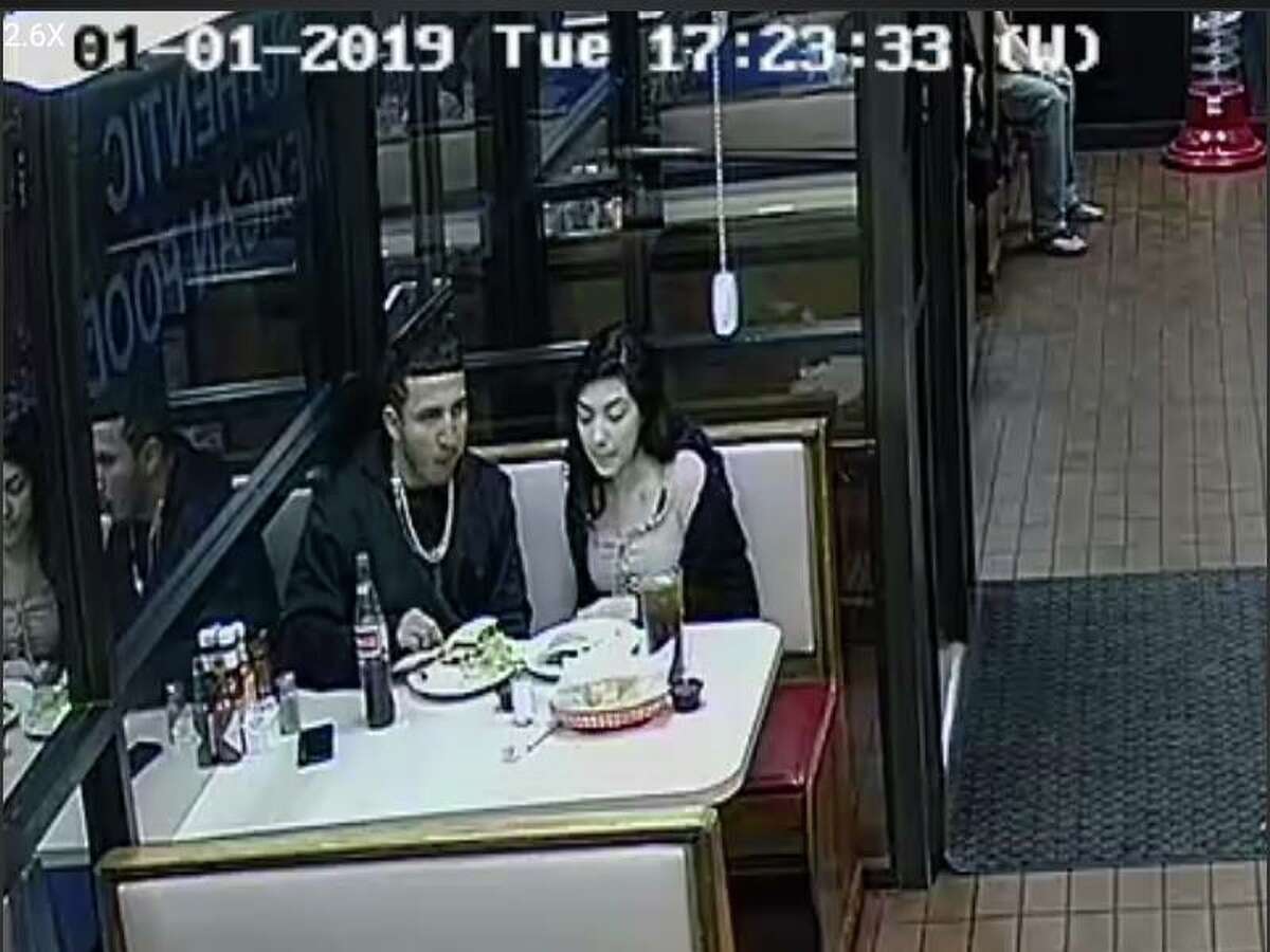 A couple was caught on camera allegedly leaving Ruthie's Mexican Restaurant before paying their $27 bill, restaurant Owner Nas Valencia said. Further surveillance footage shows the couple was stuck outside for about 30 minutes while they waited for someone to come jump their car so they could leave, Valencia said.