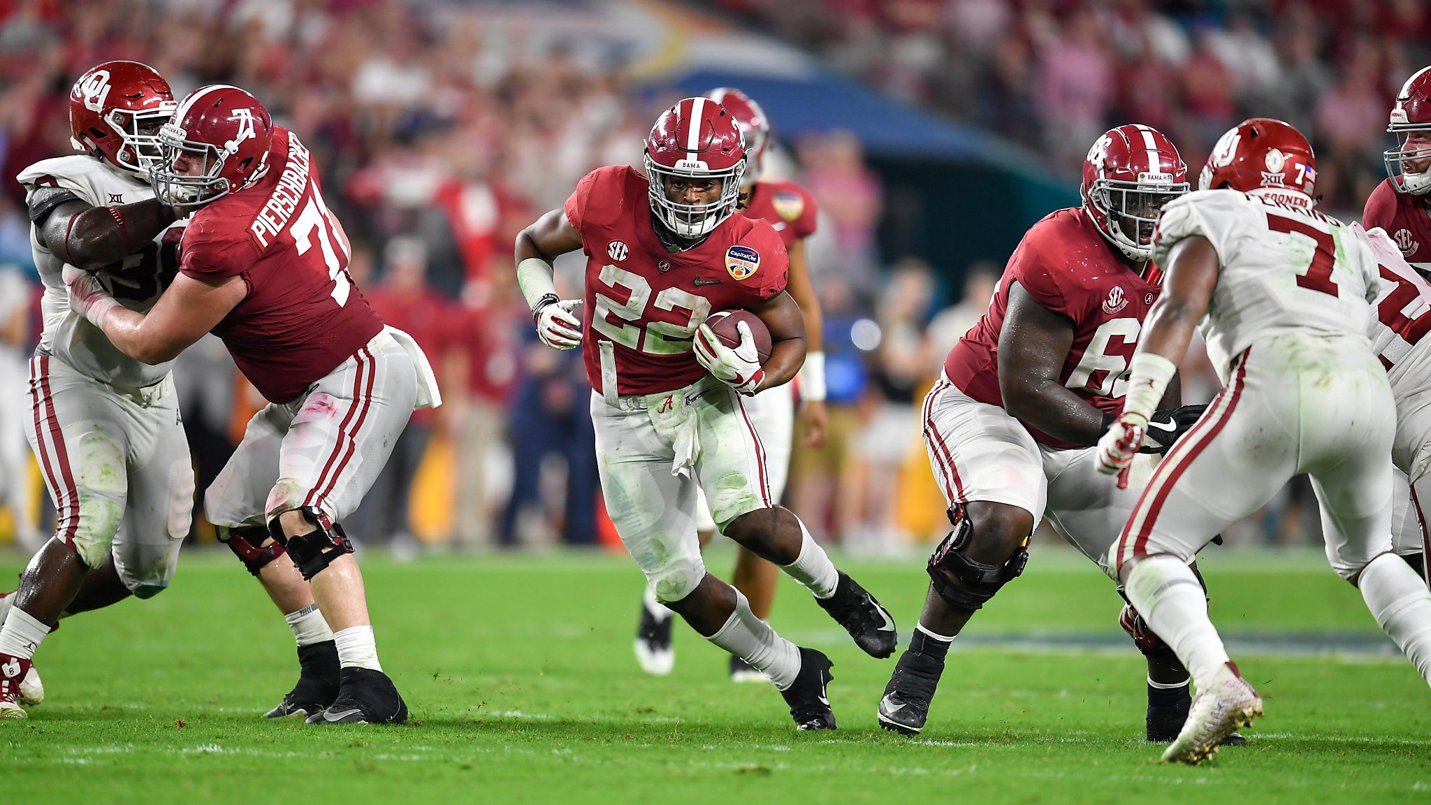 Alabama's Najee Harris, an Antioch alum, looks to matchup with Georgia